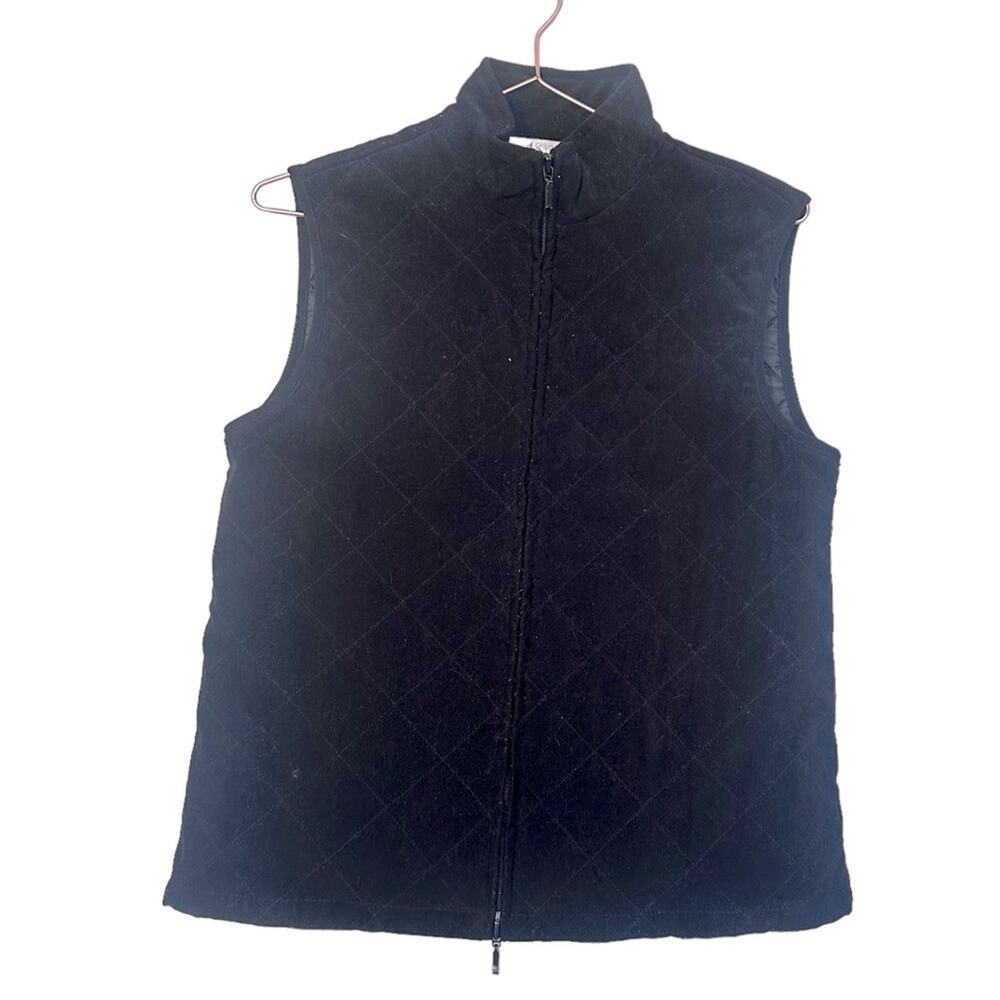 Casual Corner Annex Black Quilted Vest - Size Medium